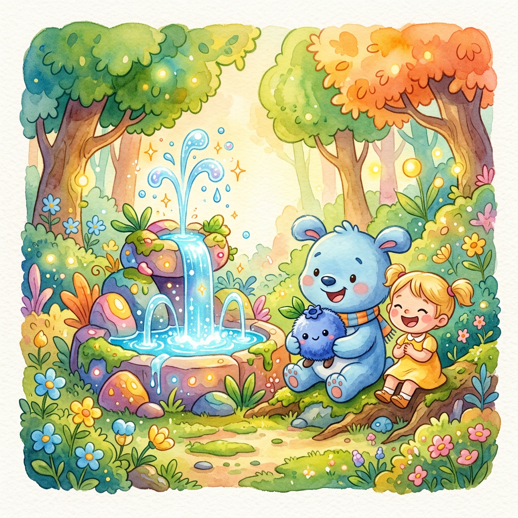 Buller-Berts Blåbärsmjukis och den Fnissiga Fontänen