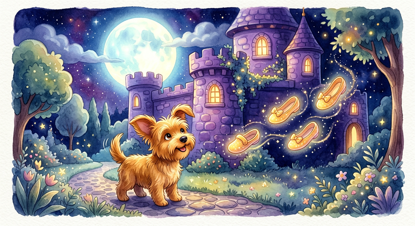 Pannloppets Svallande Slott och de Dansande Tofflorna